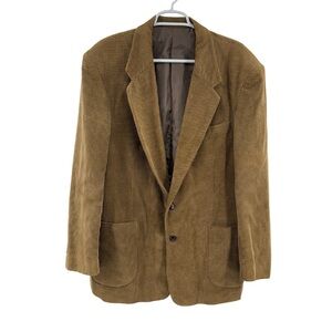 Members Only Tan Blazer textured corduroy 44 office business casual work mens